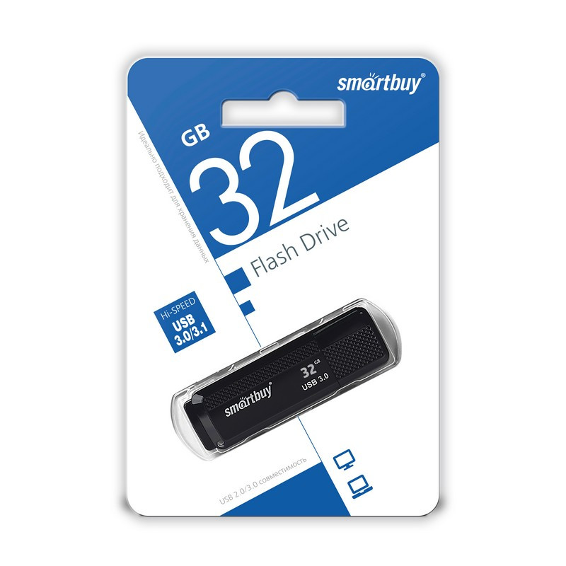Флеш-память Smartbuy 32GB Dock Black 3.0(SB32GBDK-K3) - фото 3