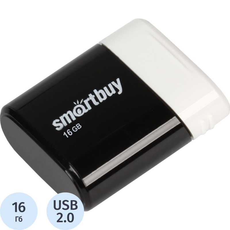 Флеш-память Smartbuy 16GB LARA Black(SB16GBLARA-K) - фото 1