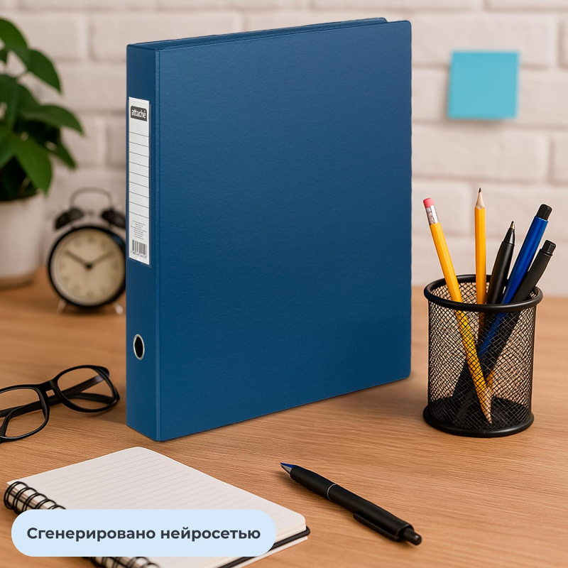 Папка-регистратор Attache_A3_верт.80мм синий, ПБП2,карм.кор - фото 12