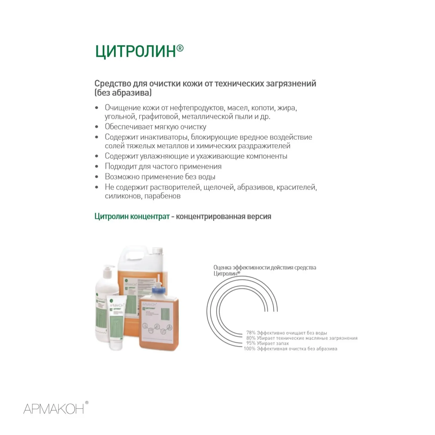 Гель очищающий Армакон Цитролин карт 1000мл 1289 - фото 3