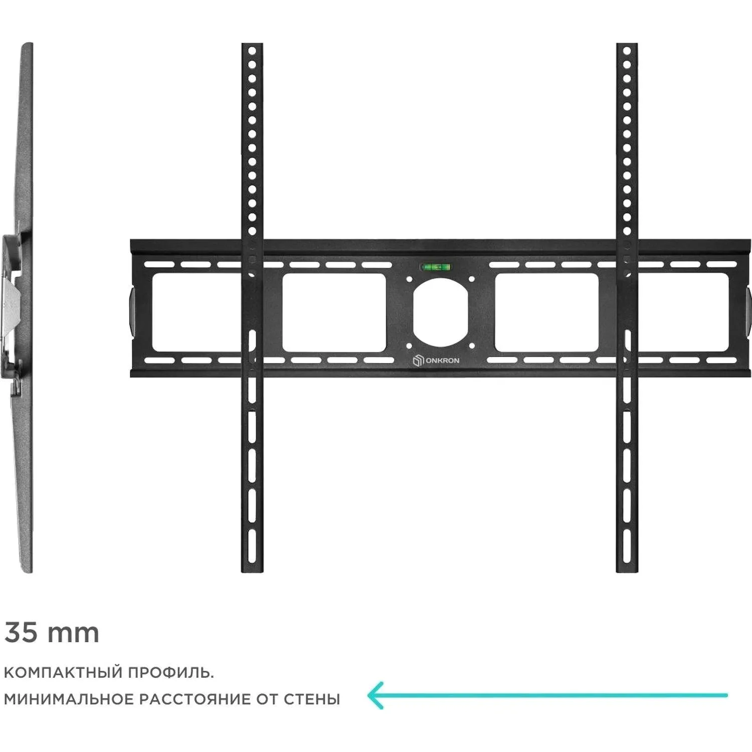 Кронштейн Onkron UF4, TV 55-100, настенный, фиксированный, чер - фото 4