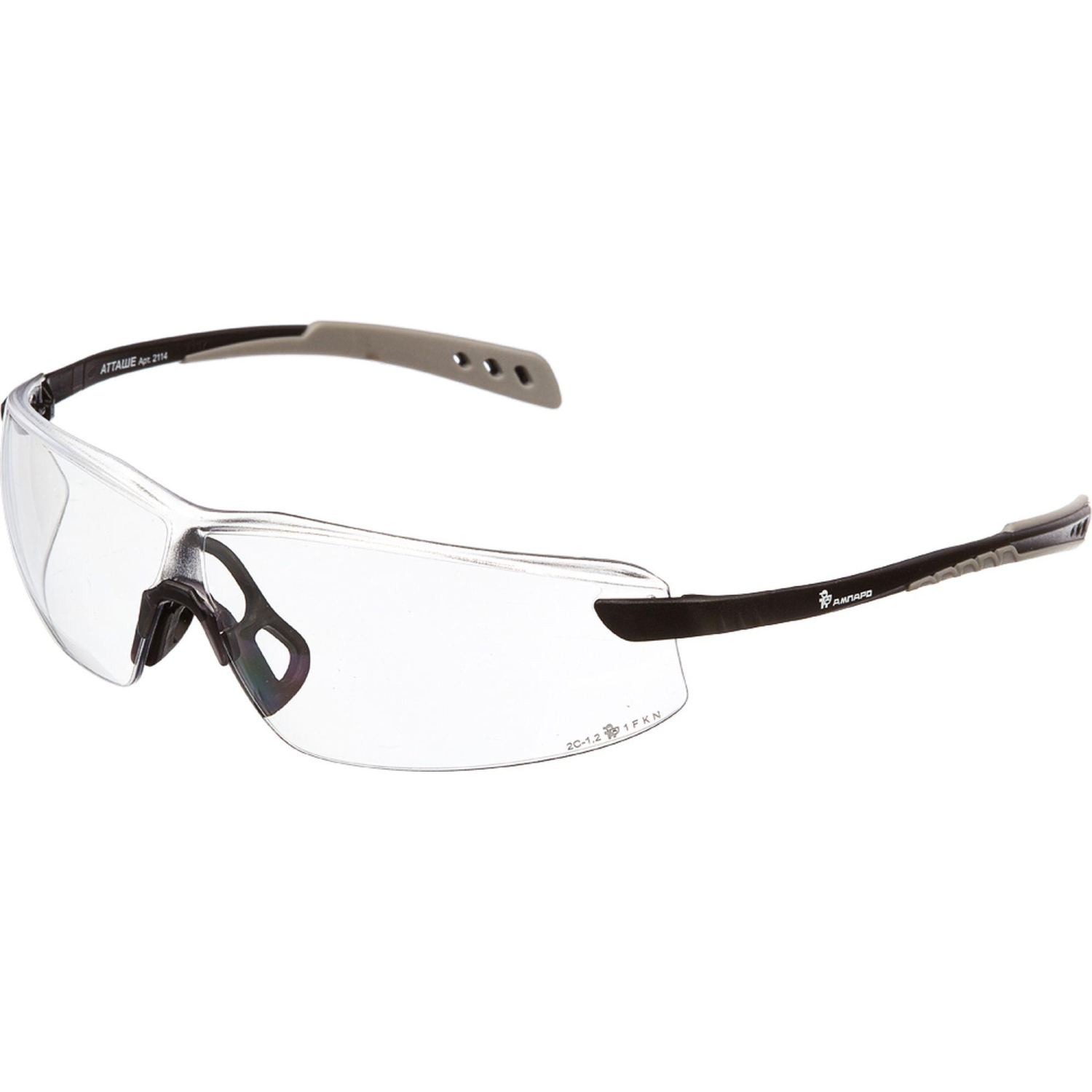 Очки защитные открытые Ампаро Атташе прозрачные (артикул производител 2114) Очки защитные открытые Ампаро Атташе прозрачные (артикул производител 2114) - фото 3