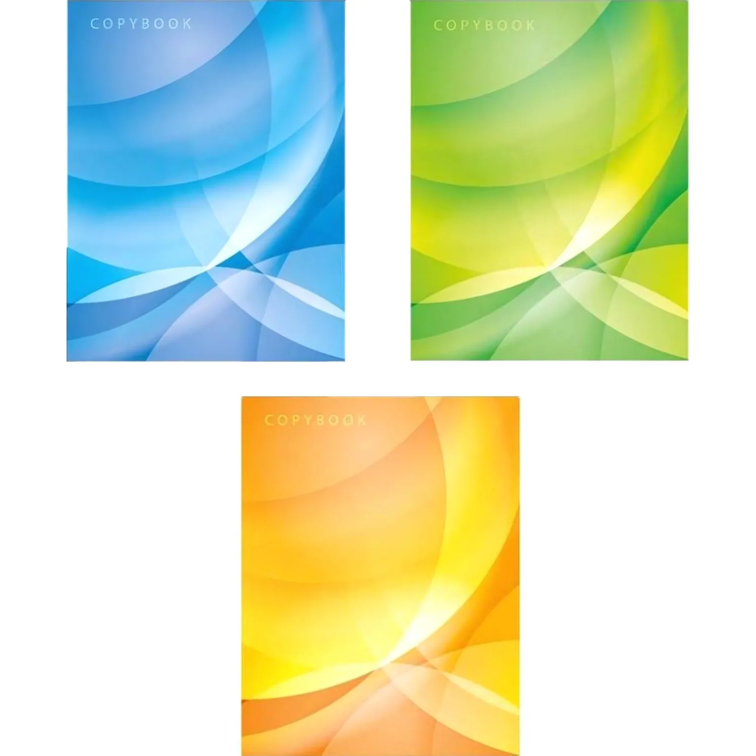 Тетрадь общая А4,96л,кл,скоб,блок-офсет-2 Attache Сфера син/зелен/жел васс - фото 2