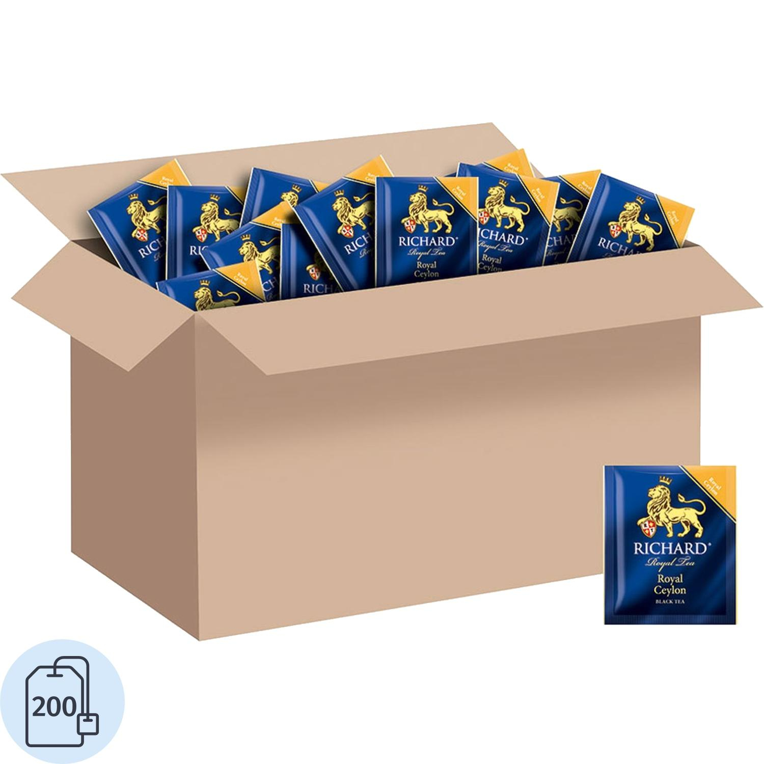 Чай Richard Royal Ceylon черный 200 сашет в гофрокоробе, 14749 - фото 1