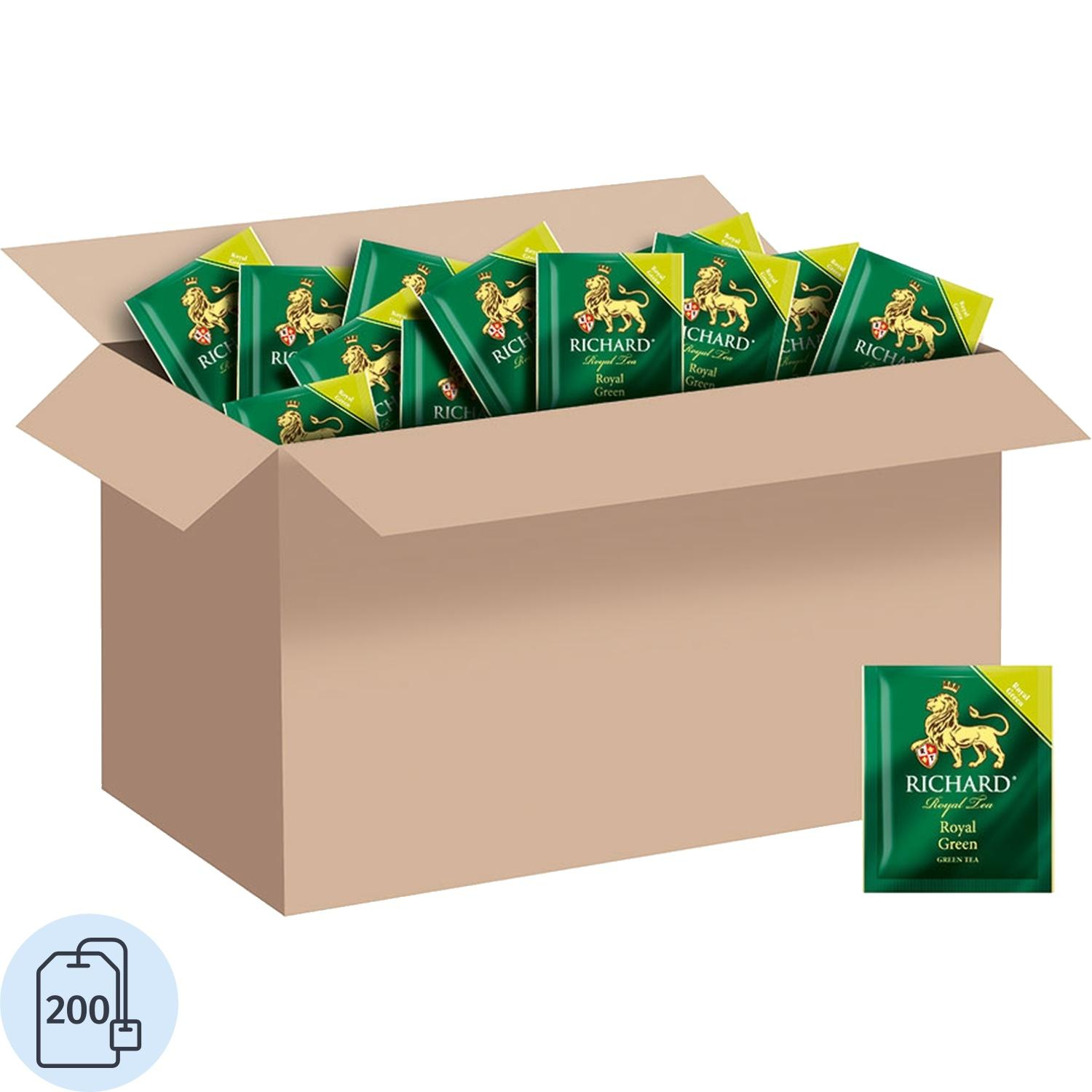 Чай Richard Royal Green зеленый 200 сашетв гофрокоробе, 14840 - фото 1