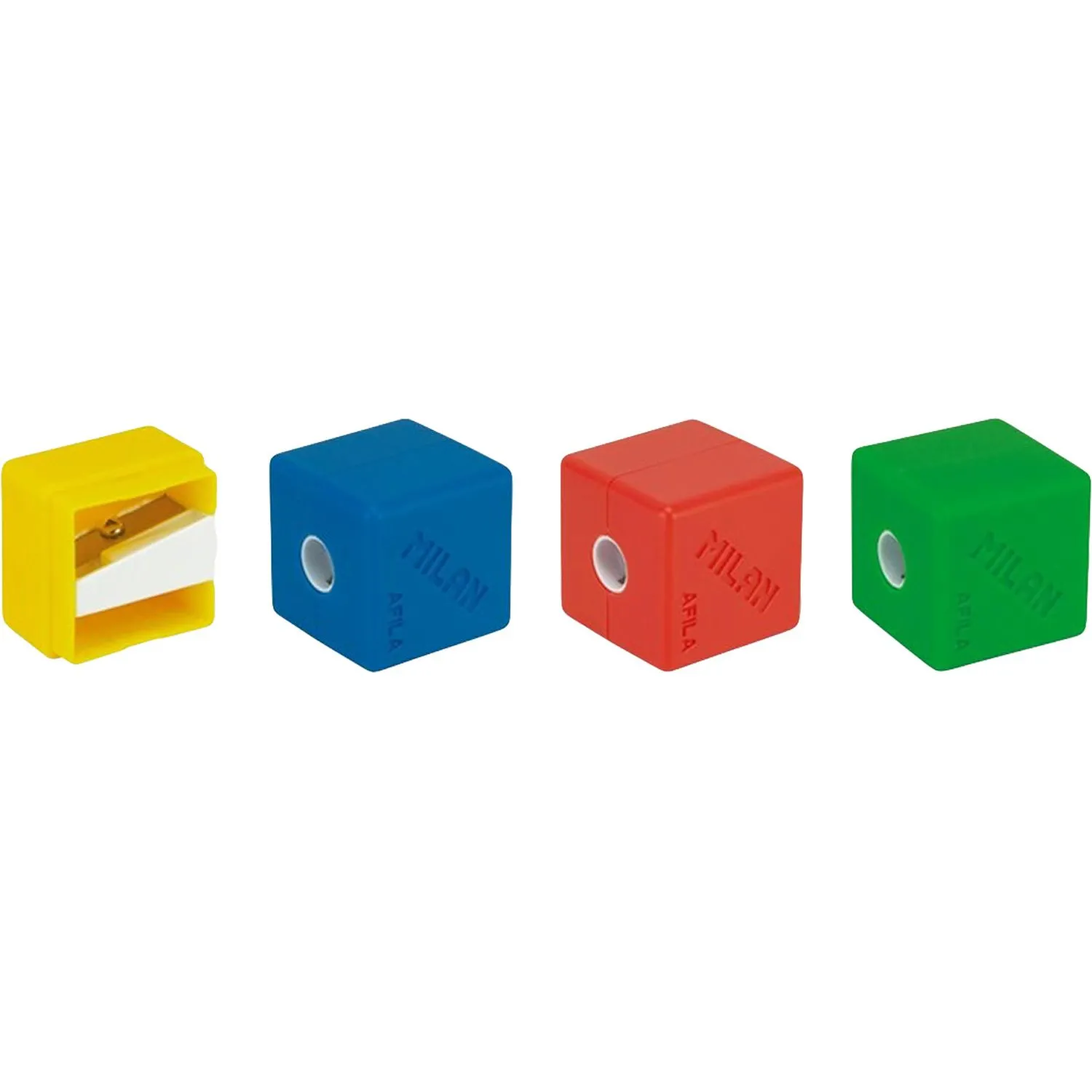 Точилка Milan CUBIC с контейнером, 1 отверстие, цвет в ассорт. - фото 2