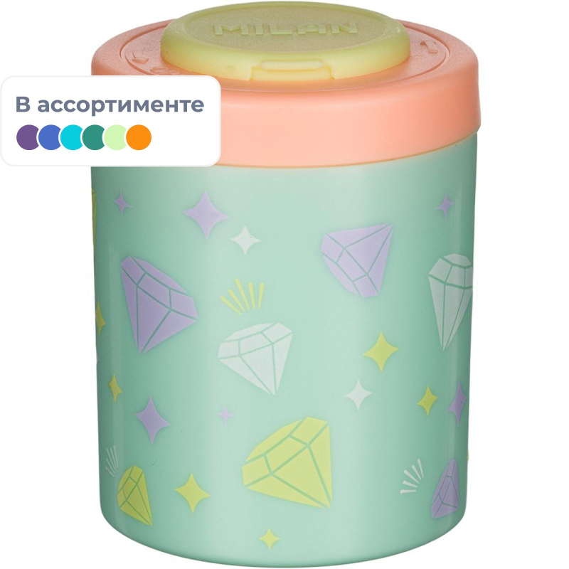 Точилка Milan SUGAR, 2 отверстия, пластик, цвет в ассорт. - фото 1