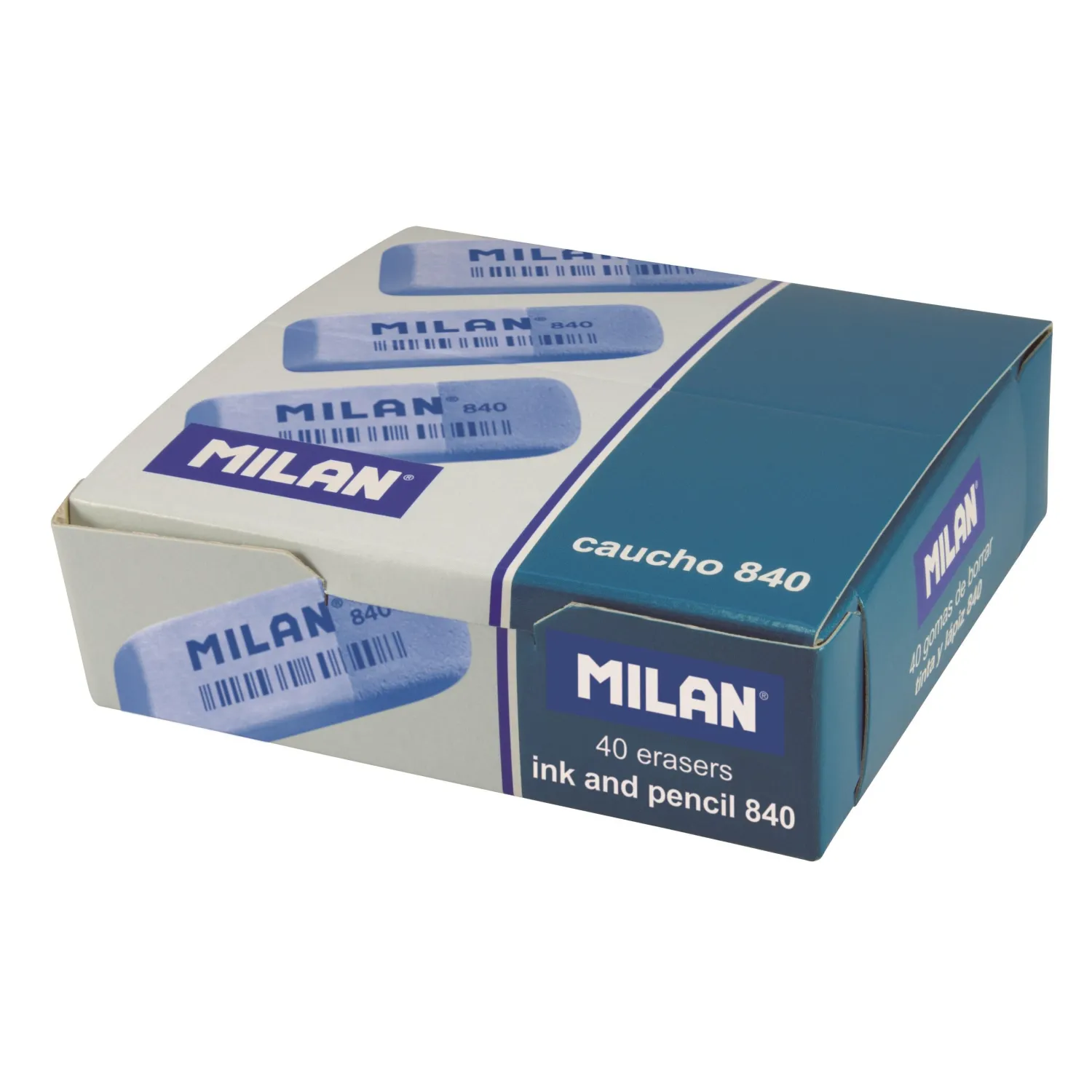 Ластик каучуковый Milan 840 комбинир. для стирания чернил и графита - фото 3