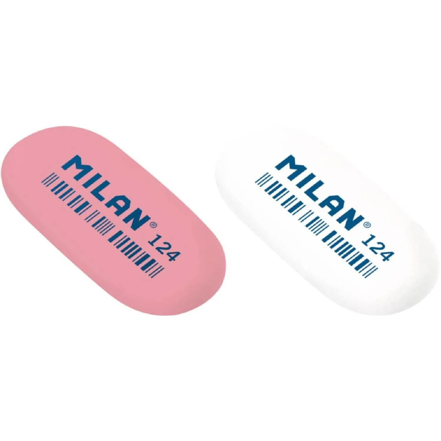 Ластик каучуковый Milan 124 овальный для стирания графита, цв. в ассорт - фото 3