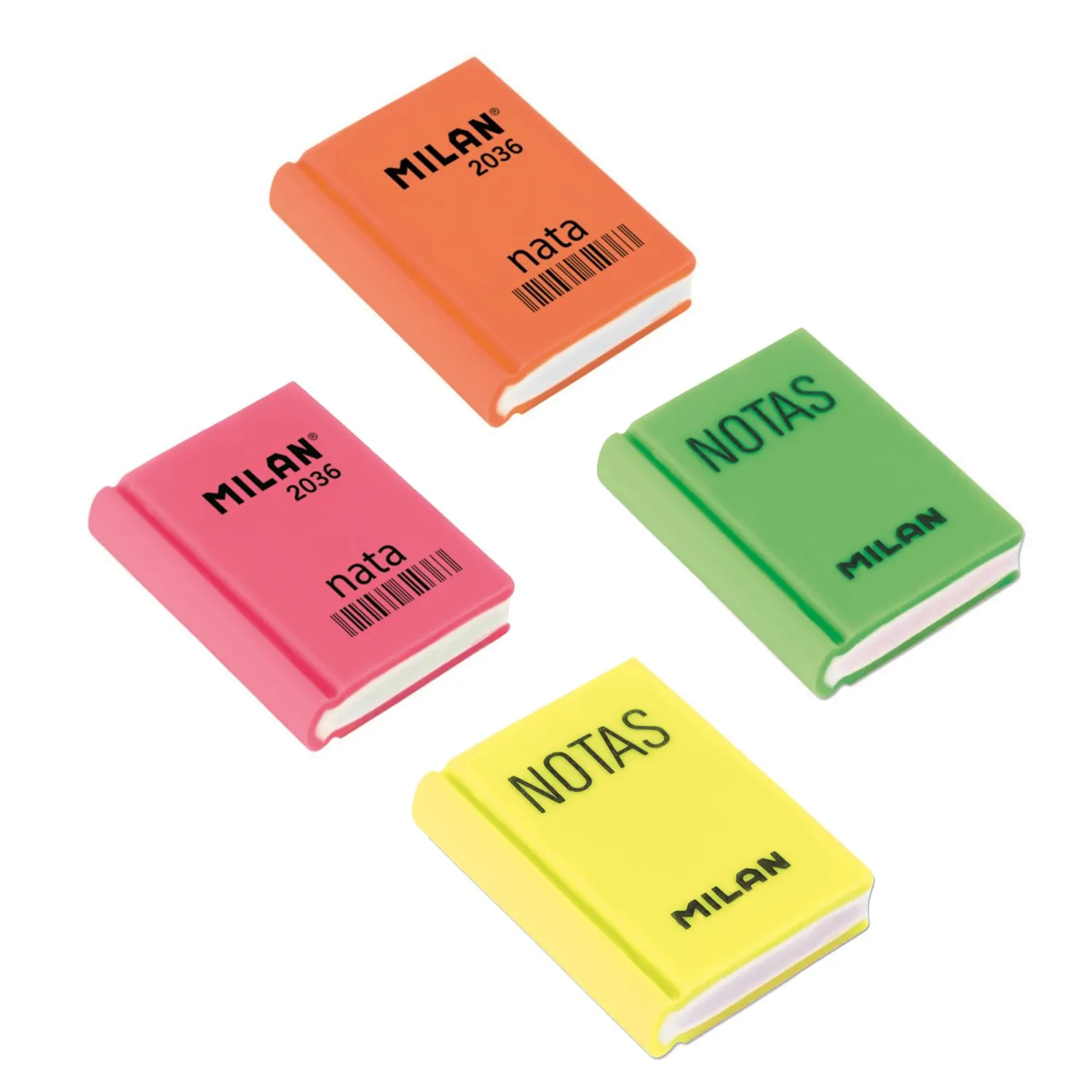 Ластик пластиковый Milan 2036 в форме книжки, цв. в ассорт - фото 3