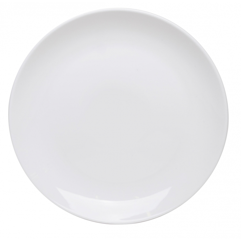Тарелка обеденная 25,5см фарфор Royal White белая TUDOR (TU2204-4) - фото 1