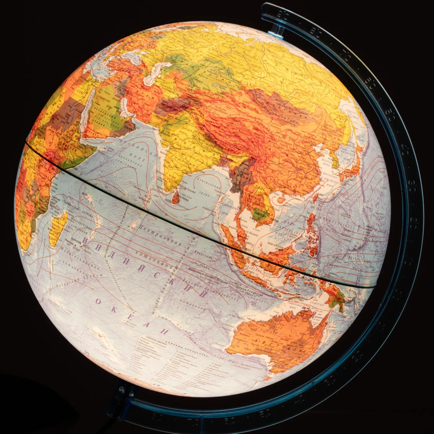 Глобус интерактивный физико-политический с подсветкой,320мм,INT13200288 - фото 2
