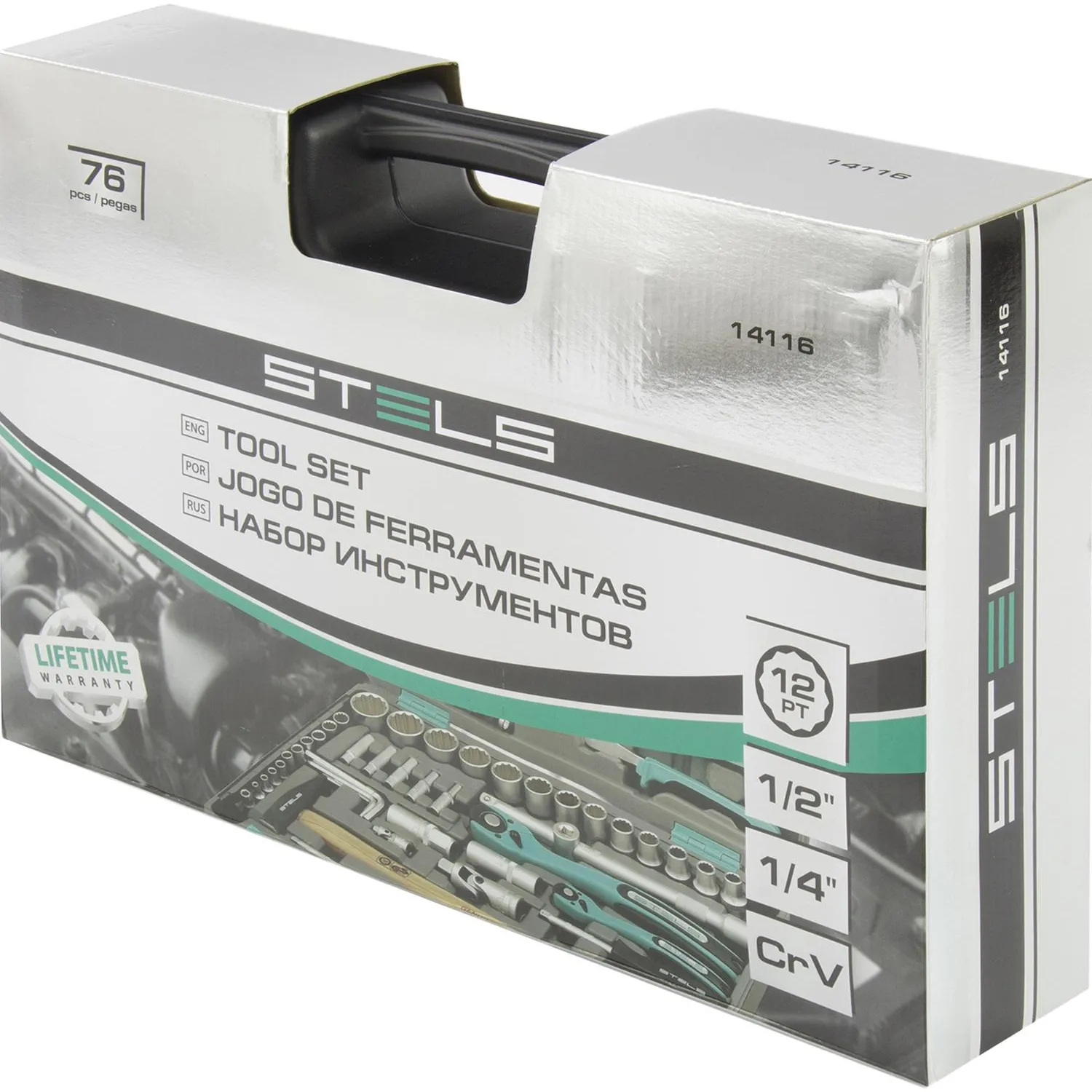 Набор инструмента Stels 76 предметов. 12 гранные головки (14116) - фото 2