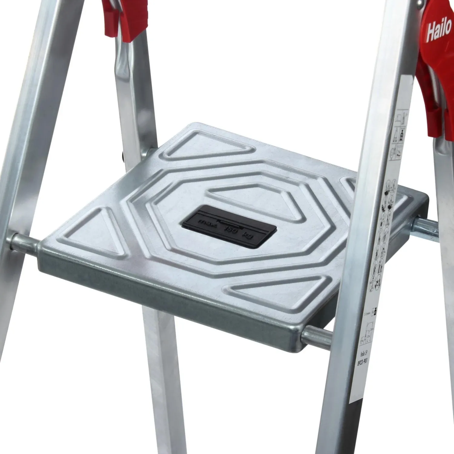 Стремянка HAILO L60 5 ступенек Н=280см с лотком, алюм (8160-507) - фото 5