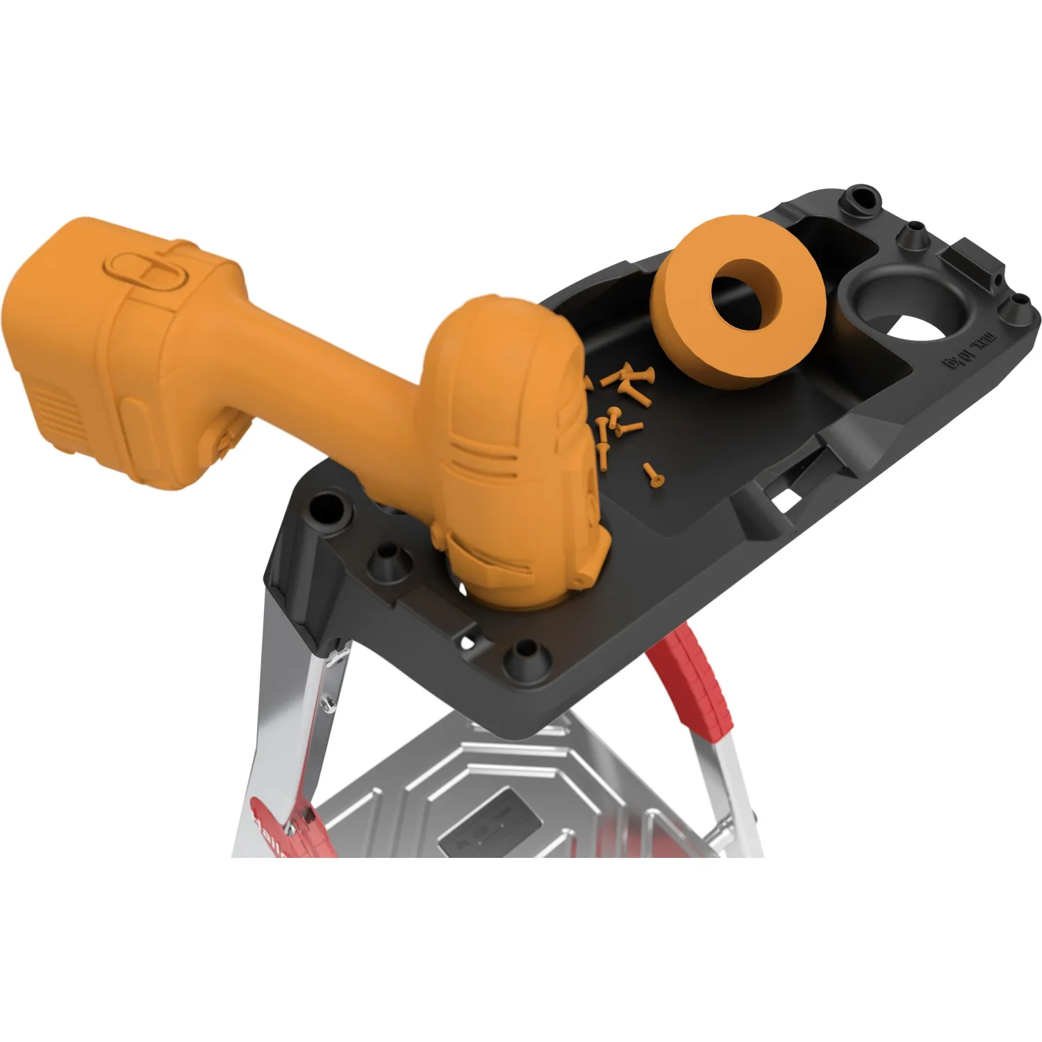 Стремянка HAILO L60 5 ступенек Н=280см с лотком, алюм (8160-507) - фото 8