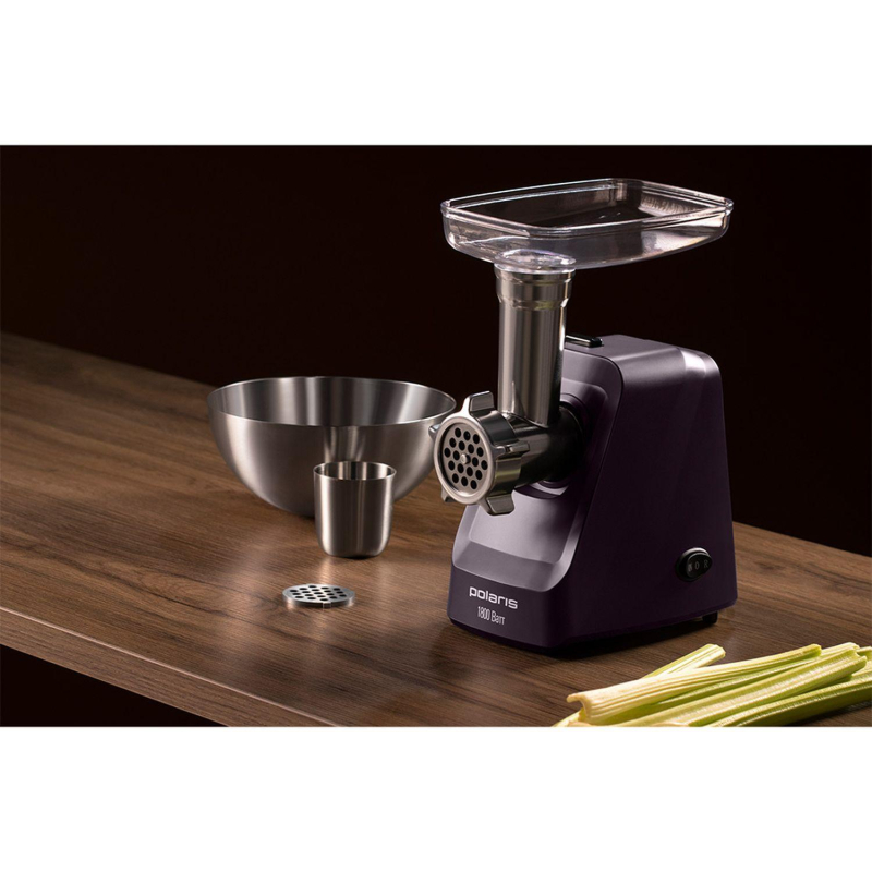 Мясорубка Polaris PMG 1852 RUS, 1800 Вт, бордовый - фото 10