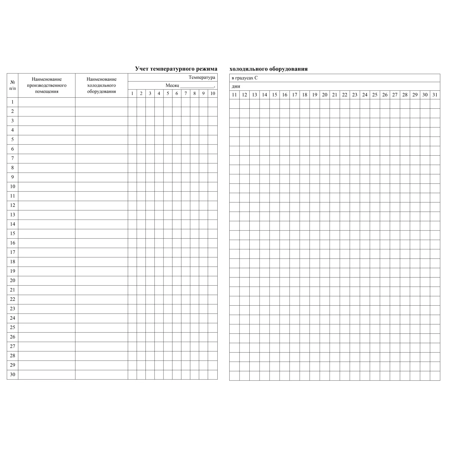 Журнал учета температурного режима холодильного оборудования КЖ 428 - фото 2