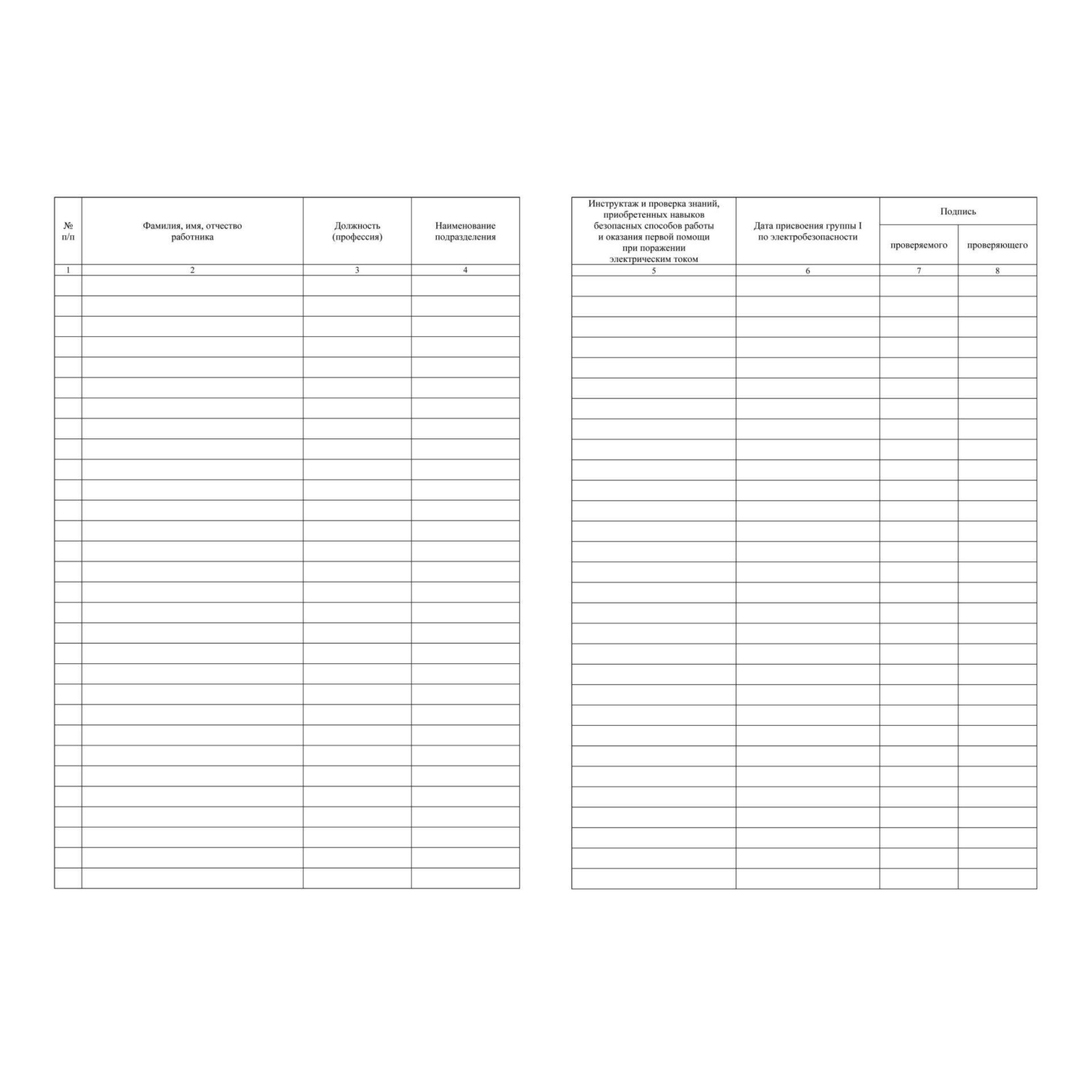 Журнал учёта присвоения гр. 1 по электробез неэлетротехническ персон КЖ 134 - фото 3