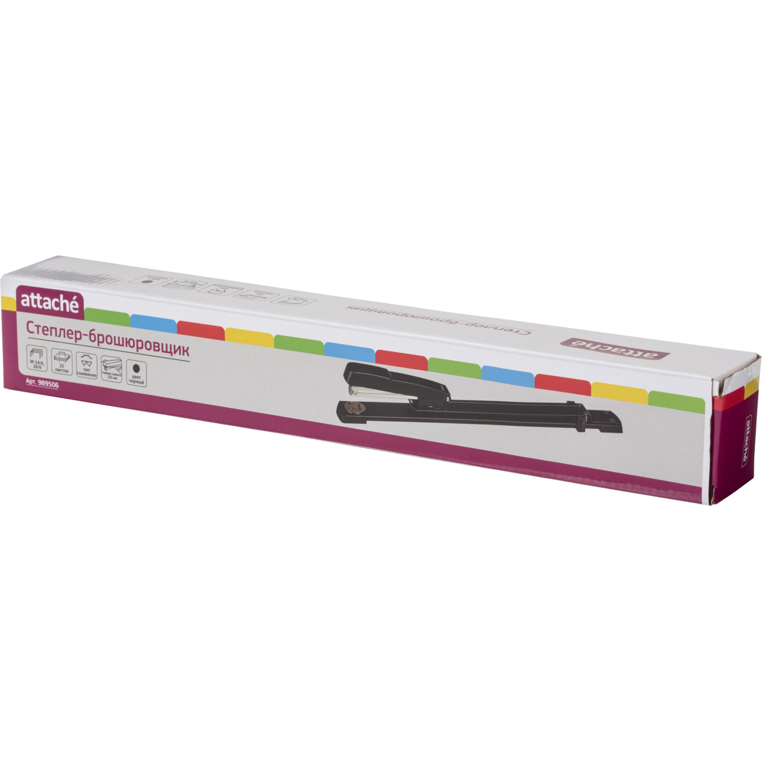 Степлер-брошюровщик Attache, №24/6, до 25л., чёрный Степлер-брошюровщик Attache, №24/6, до 25л., чёрный - фото 2