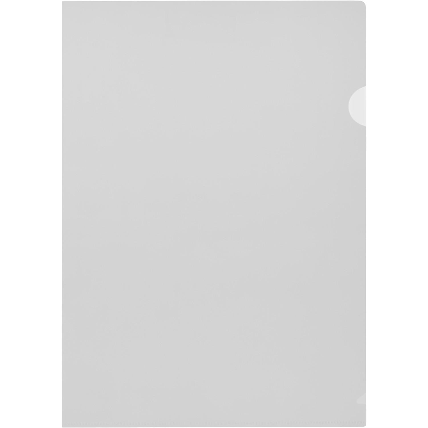 Папка уголок Attache Economy 100мкм OfficeSET прозрачный, 100шт/уп - фото 2