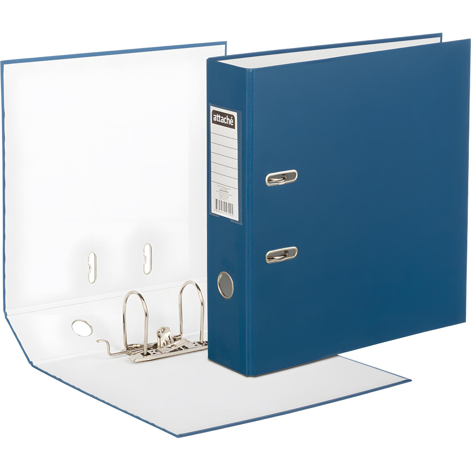 Папка-регистратор 80 мм Attache , синий Экономи,ПБП1,карм.кор - фото 2