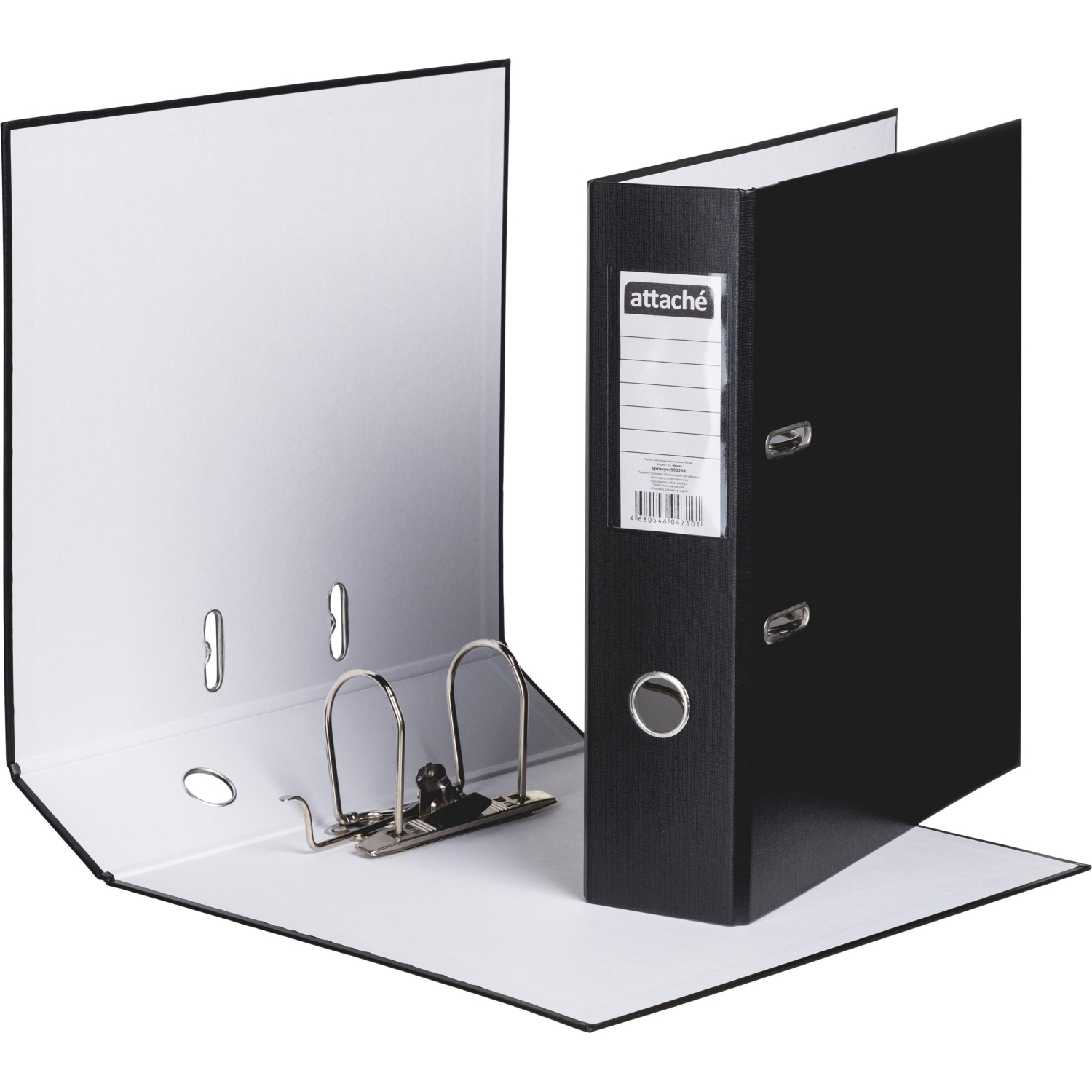 Папка-регистратор 80 мм Attache , черный Экономи,ПБП1,карм.кор Папка-регистратор 80 мм Attache , черный Экономи,ПБП1,карм.кор - фото 2