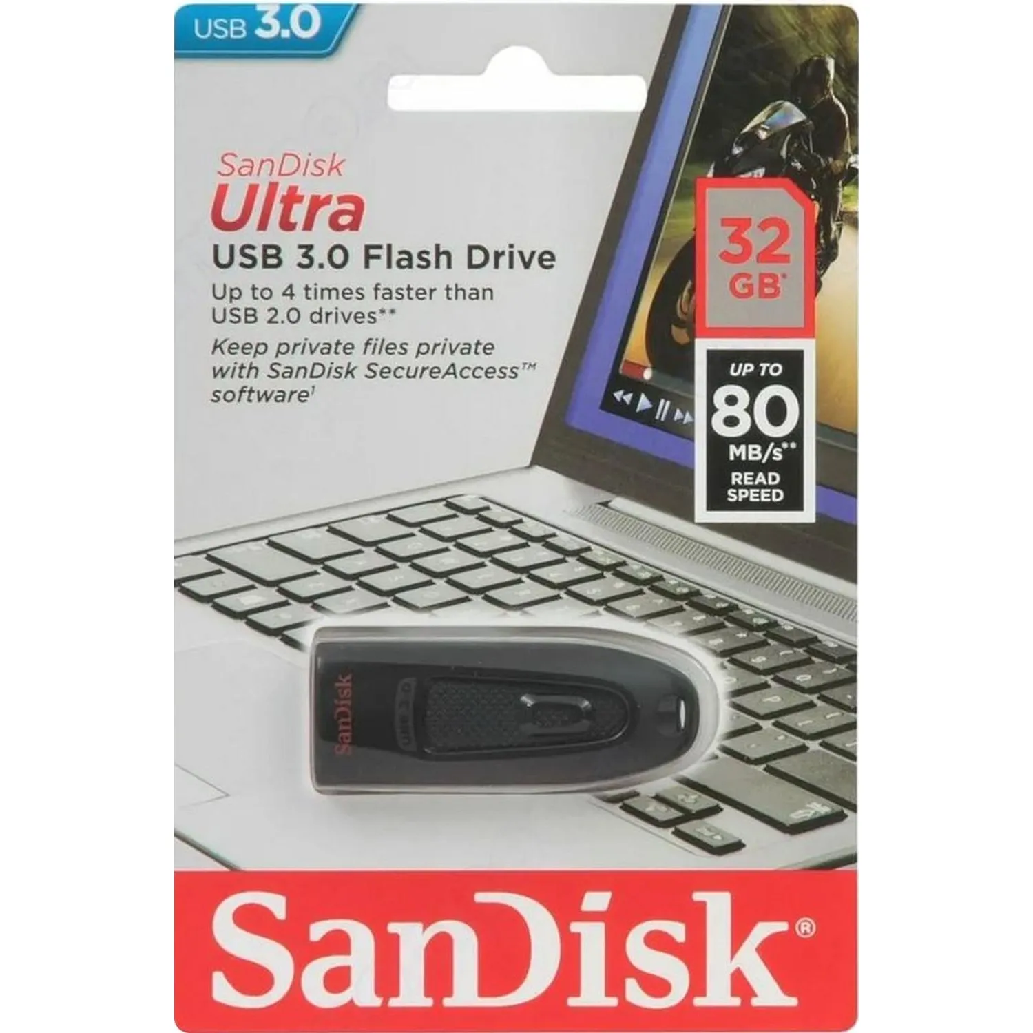 Флеш-память SanDisk Ultra, 32Gb, USB 3.0, чер, SDCZ48-032G-U46 - фото 4