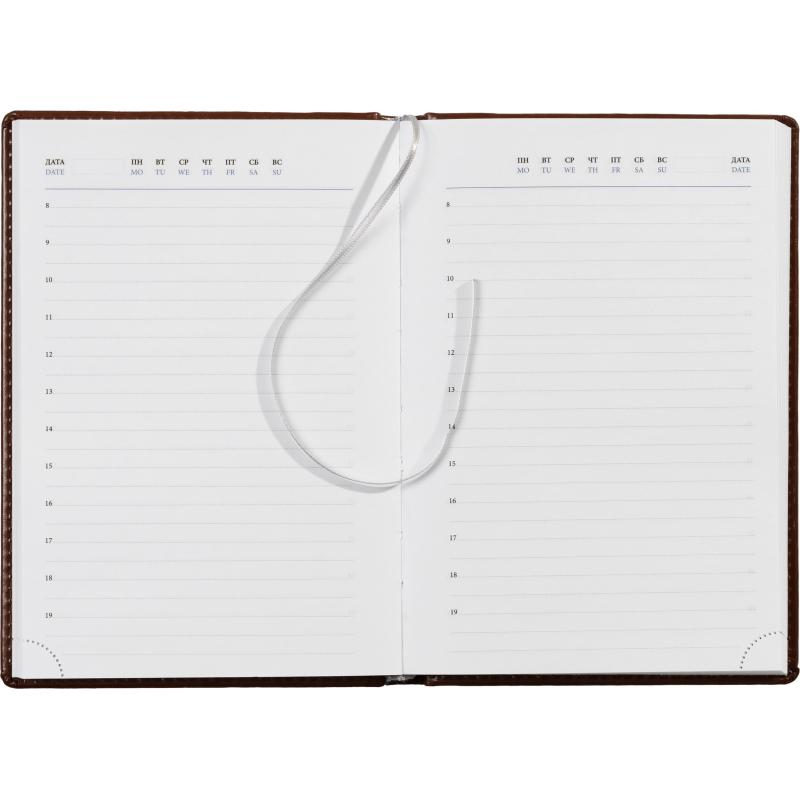 Ежедневник недатированный коричн, А5, 148x218, 352стр, Agenda - фото 21
