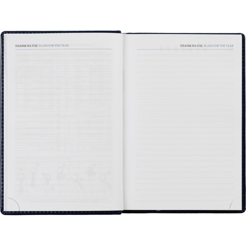Ежедневник недатированный синий, А5, 148x218, 352стр, Agenda - фото 17