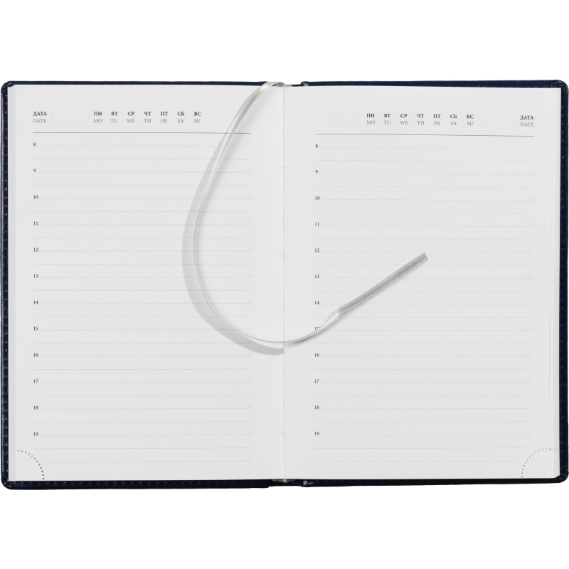 Ежедневник недатированный синий, А5, 148x218, 352стр, Agenda - фото 21