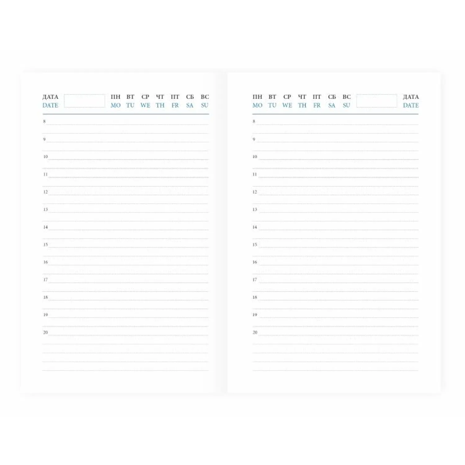 Ежедневник недатированный черн, А6, 100x150, 320стр, Agenda - фото 2