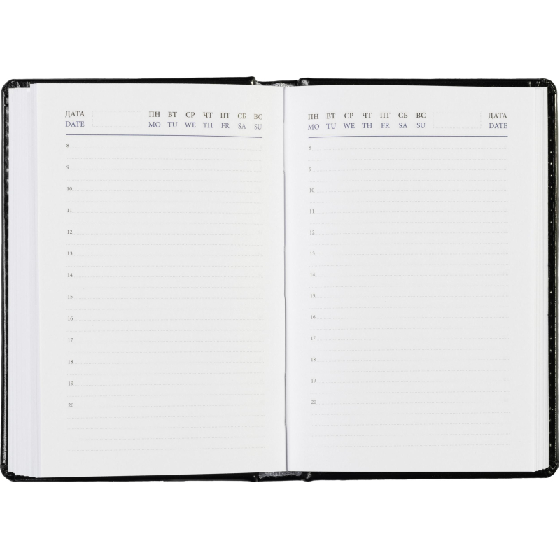 Ежедневник недатированный черн, А6, 100x150, 320стр, Agenda - фото 18