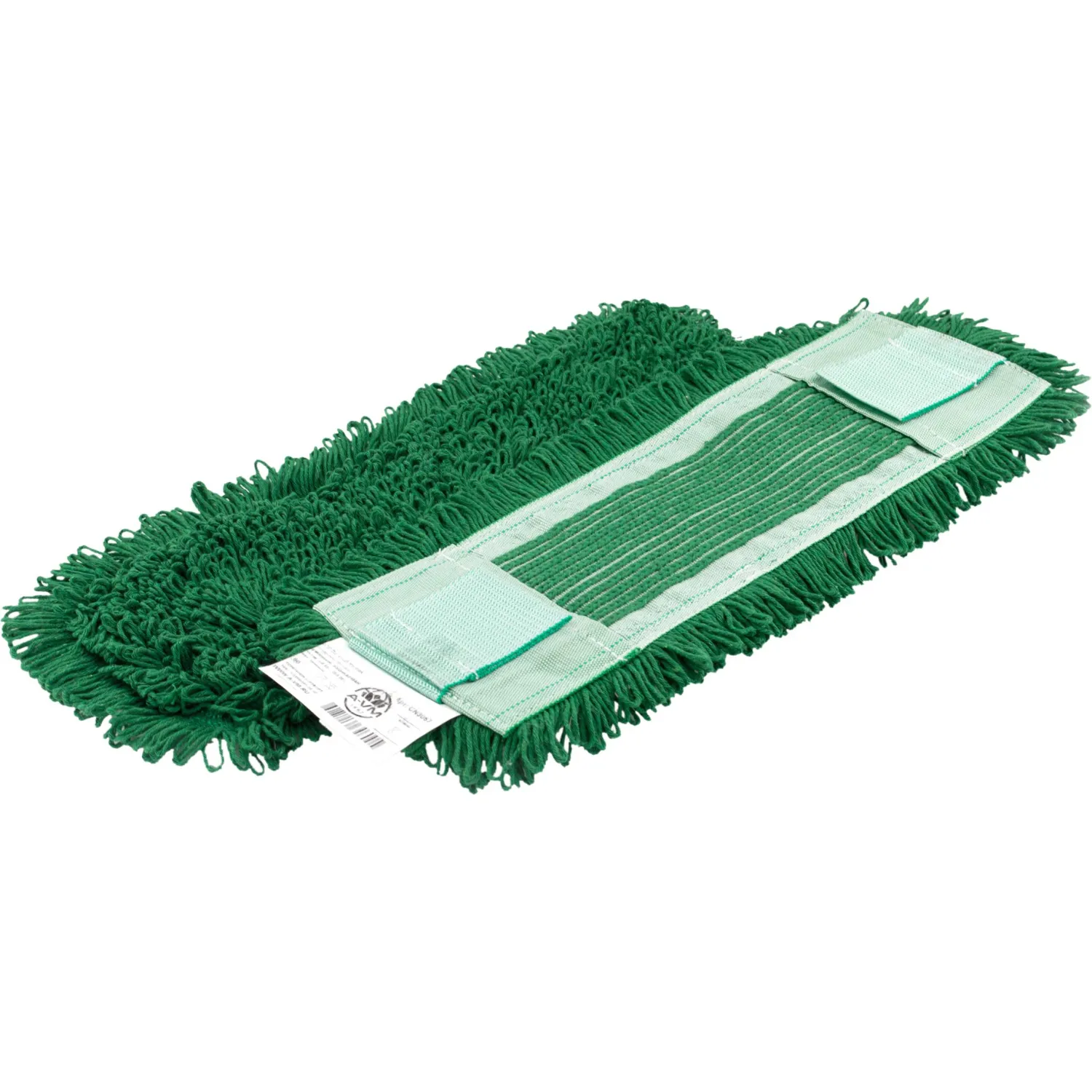 Насадка МОП плоский 40х13см ухо+карман хлопок зелёный CN3067 - фото 2