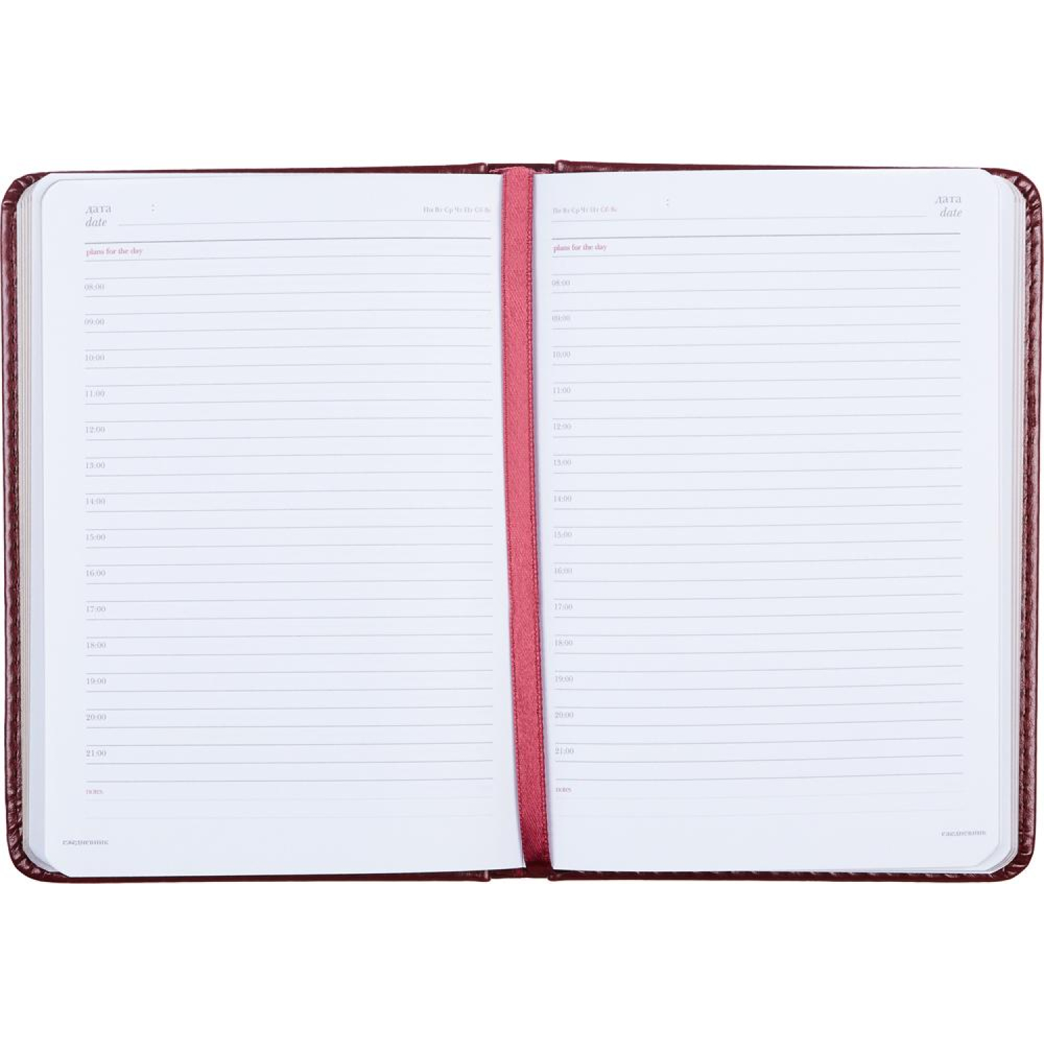 Ежедневник недатированный A6+, 136л, SIDNEY NEBRASKA бордовый 3-496/01 - фото 3