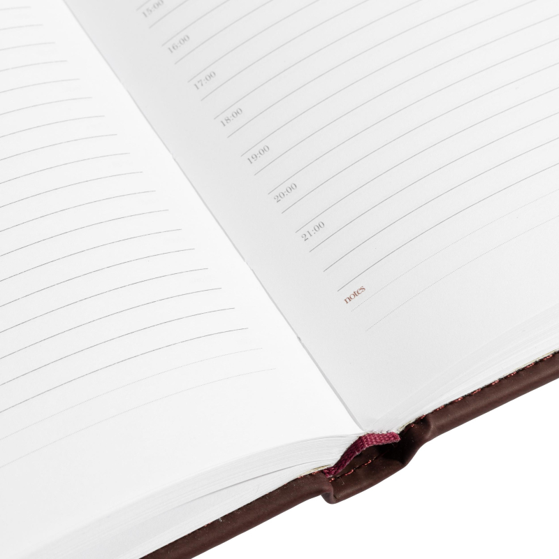 Ежедневник недатированный А5+, 136л, VELVET бордовый  3-115/02 - фото 22
