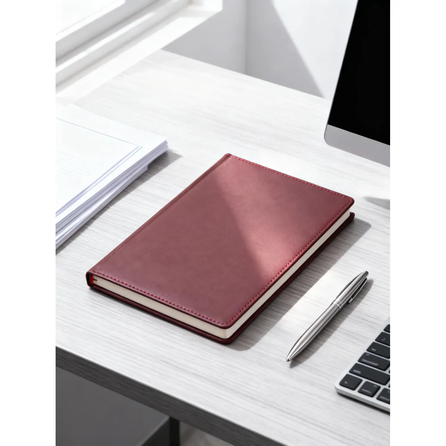 Ежедневник недатированный А5+, 136л, VELVET бордовый  3-115/02 - фото 23