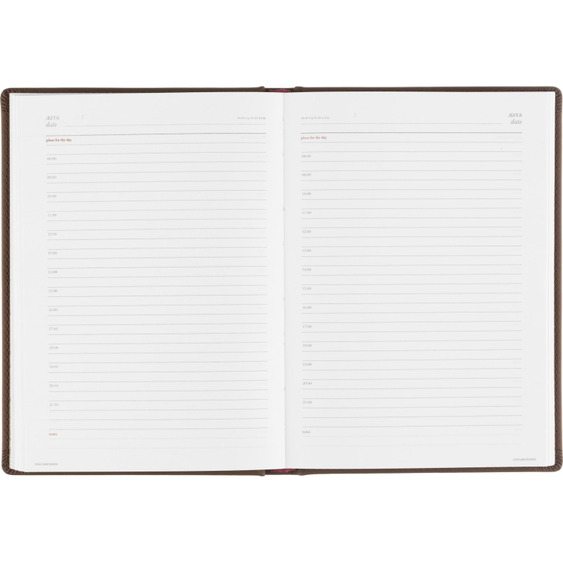 Ежедневник недатированный А5+, 136л, VELVET коричневый  3-115/03 - фото 18