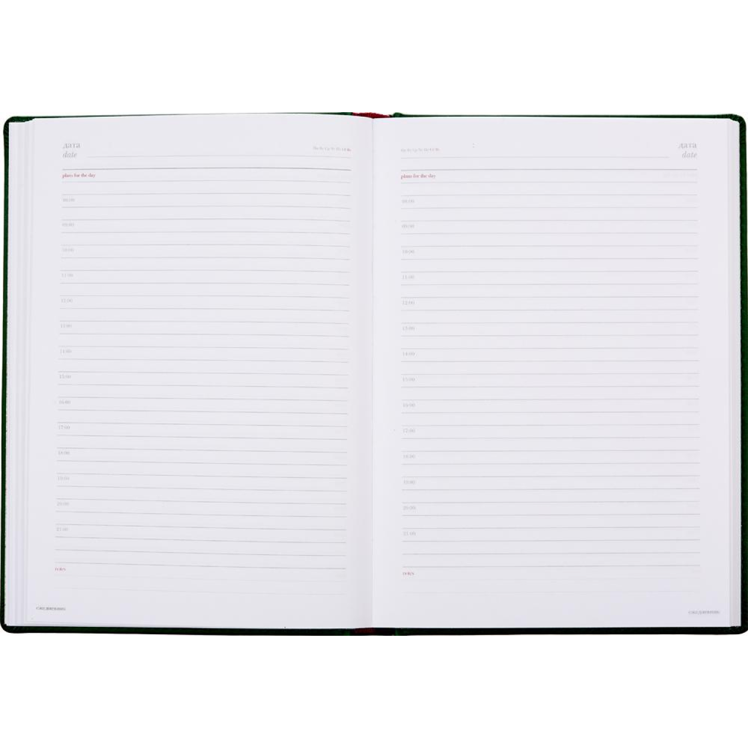 Ежедневник недатированный А5+, 136л, VELVET зеленый  3-115/05 - фото 4