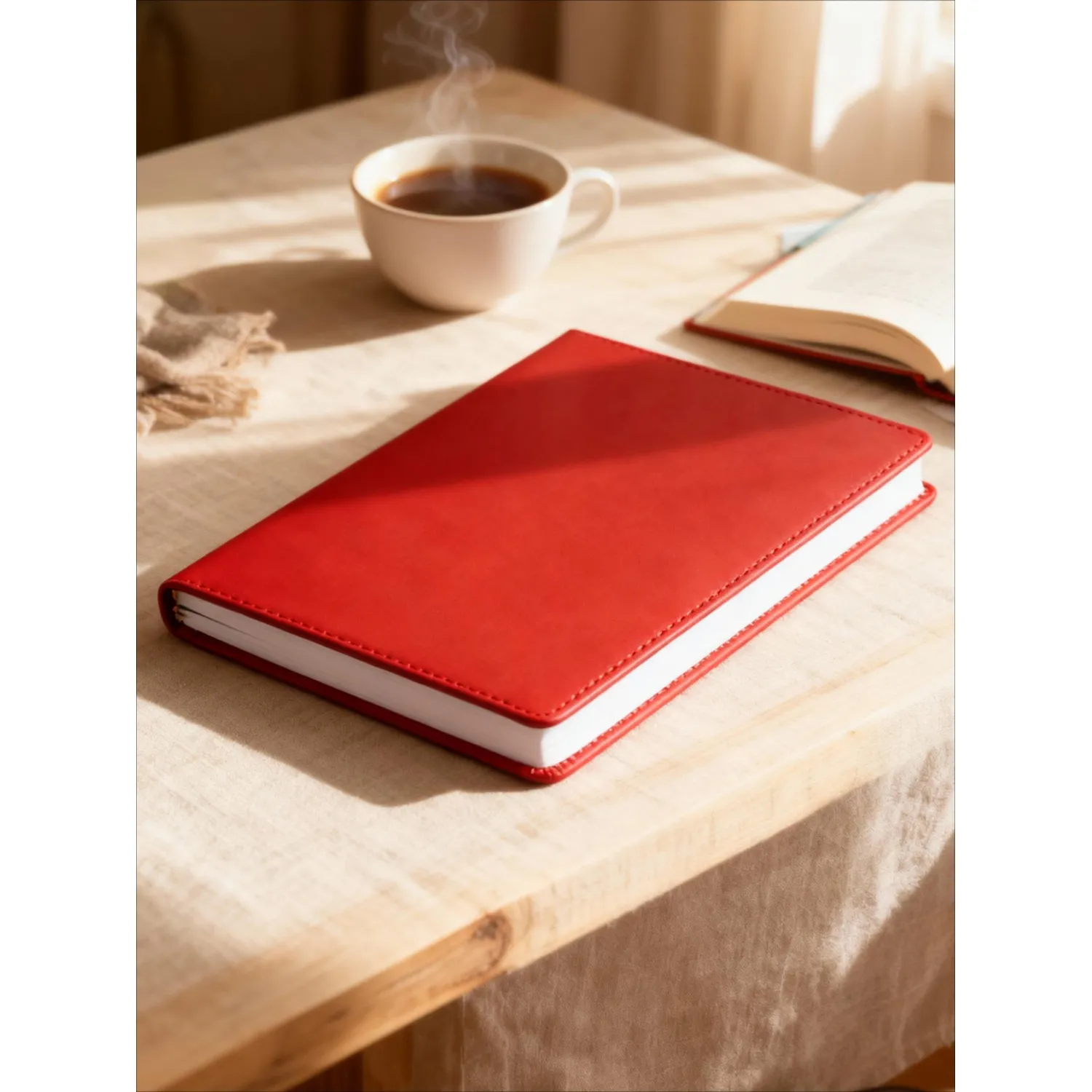 Ежедневник недатированный А5+, 136л, VELVET красный  3-115/10 - фото 23