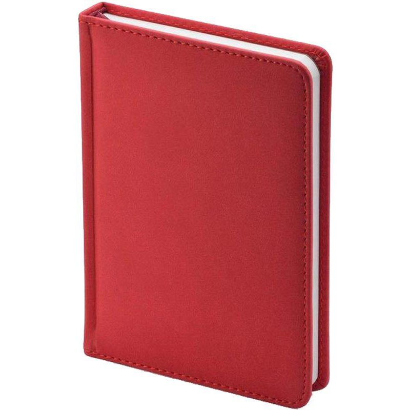 Ежедневник недатированный A6+, 136л, VELVET красный 3-495/10 - фото 1