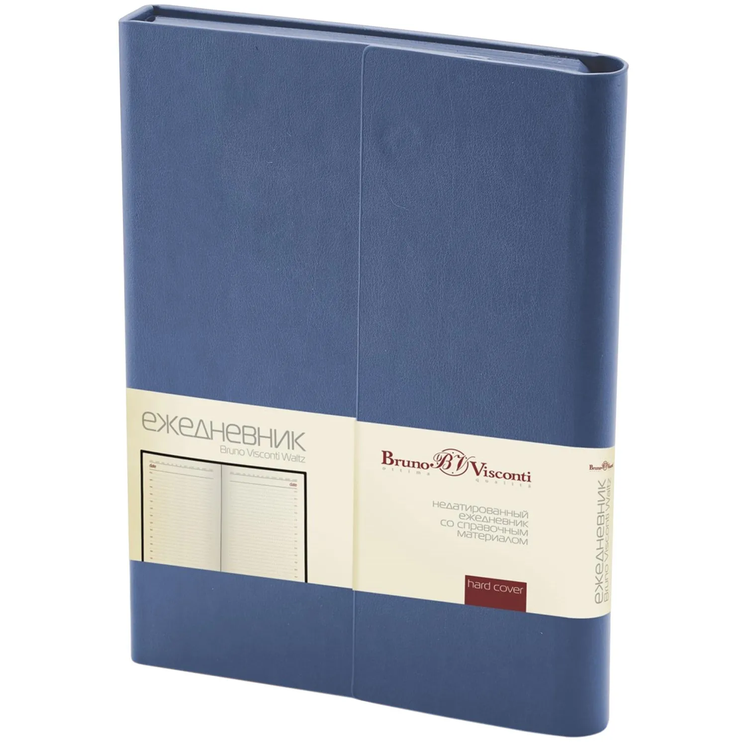 Ежедневник недатированный А5, 176л, с магн. клапаном, WALTZ, синий 3-543/01 - фото 1