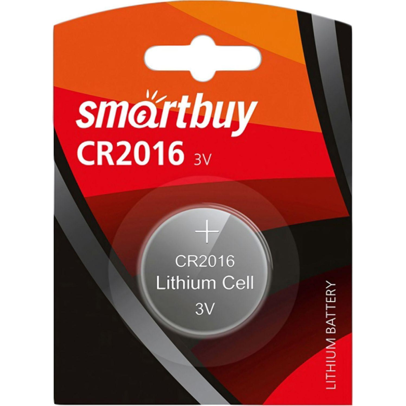 Батарейка Smartbuy CR2016 1шт/бл (SBBL-2016-1B) - фото 1