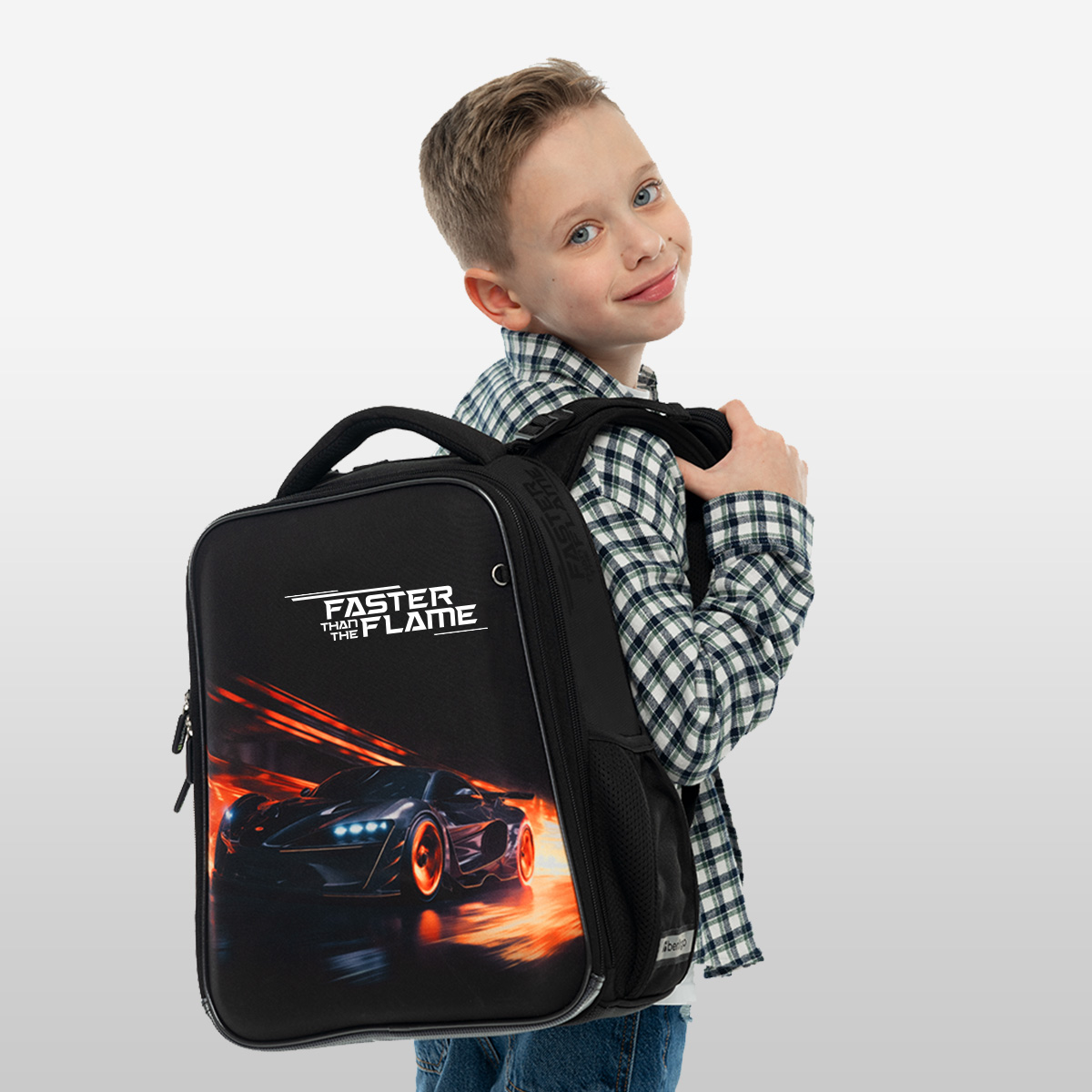 Ранец Berlingo Expert "Faster Than The Flame" 37*28*16см, 2 отделения, 2 кармана, анатомическая спинка - фото 10