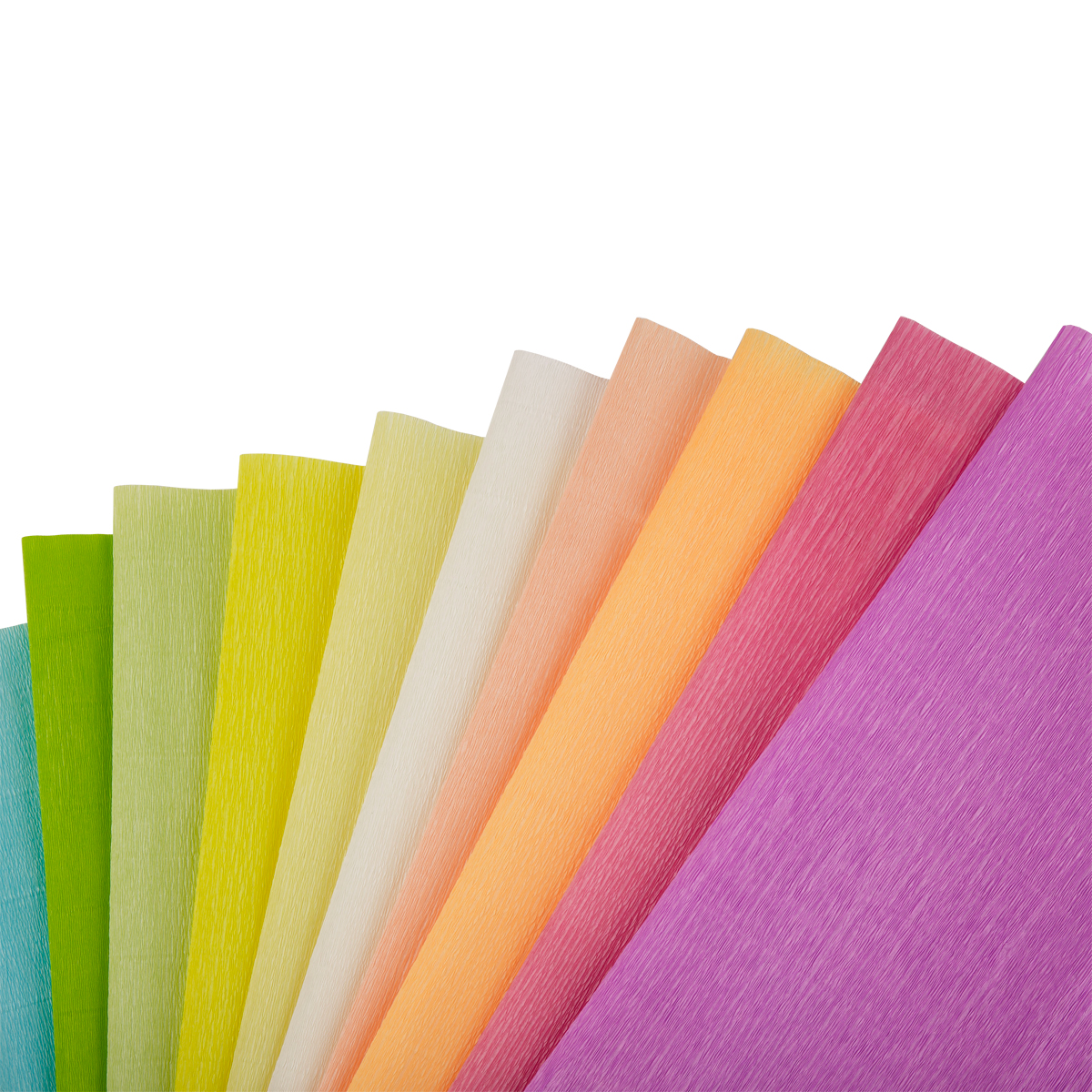 Набор крепированной бумаги ТРИ СОВЫ, 50*250см, 110г/м2, 10шт, пастель, в рулонах - фото 5