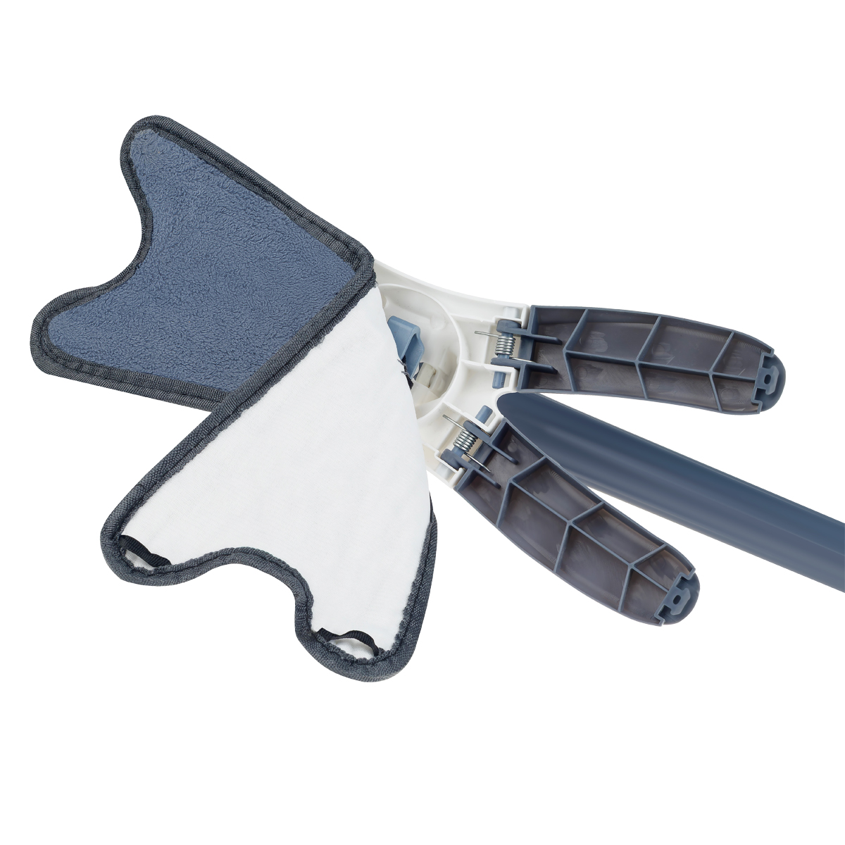 Швабра c отжимом x-type, плоская, OfficeClean Professional, мет. ручка 120 см., две насадки из микрофибры - фото 7
