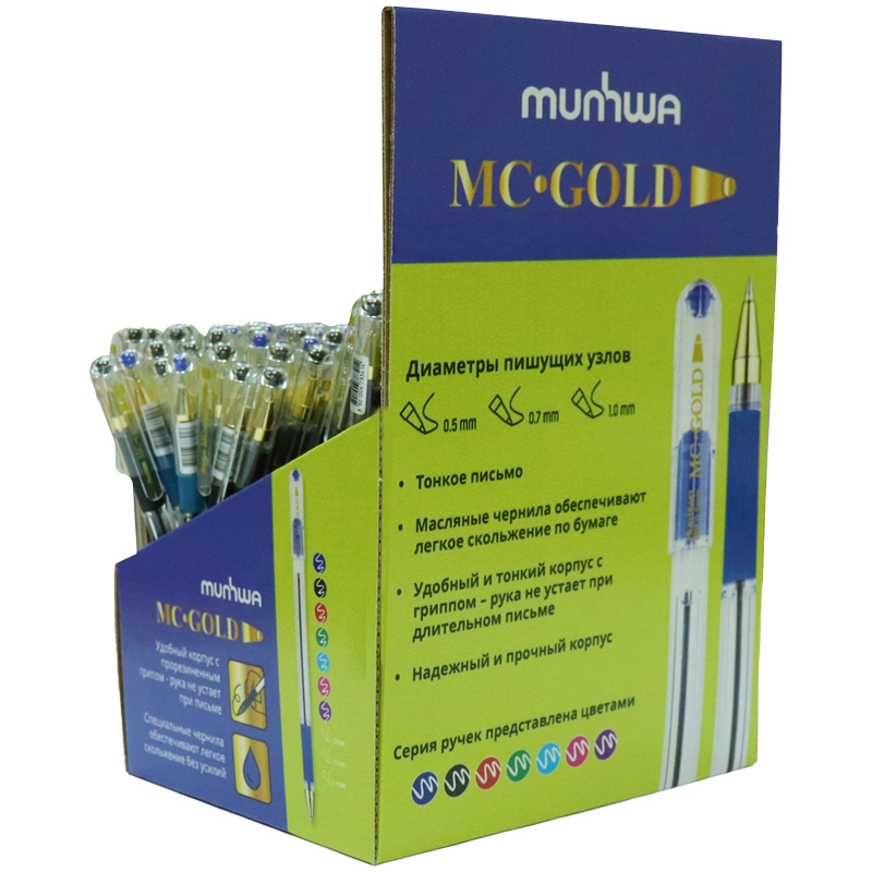 Картонный дисплей Munhwa для ручек MC Gold (Ш17см*Г14см*В25см), 6 ячеек - фото 3