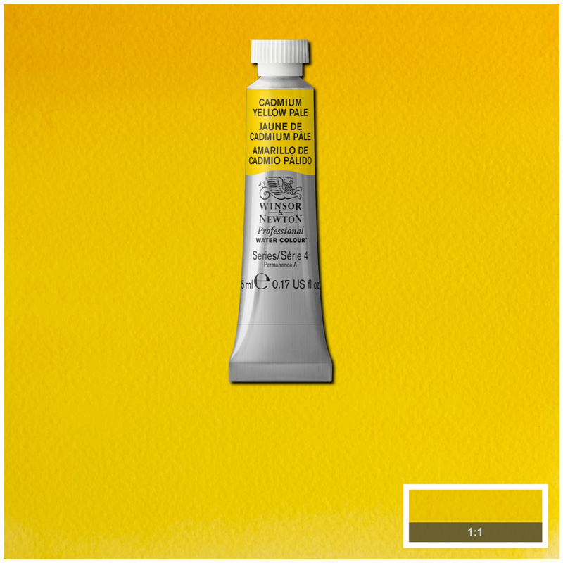 Акварель художественная Winsor&Newton "Professional", 5мл, туба, №118 кадмий желтый бледный - фото 4