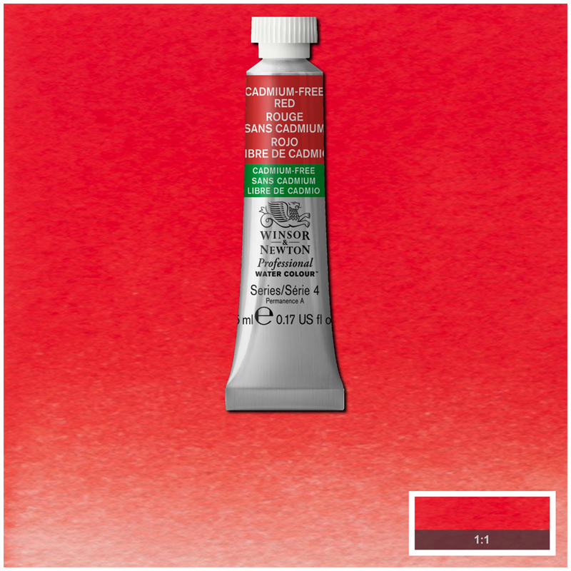 Акварель художественная Winsor&Newton "Professional", 5мл, туба, №901 бескадмиевый красный - фото 4