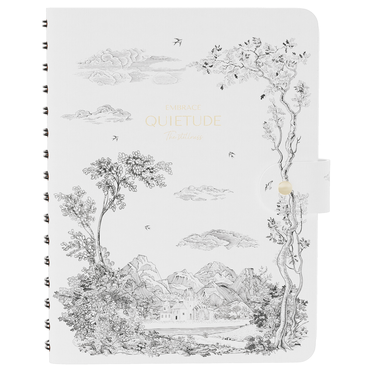 Ежедневник недатированный, А5, 136л., мягкий переплет, экокожа, BG "Embrace. Idyll", на гребне, подарочная  коробка, ручка в комплекте - фото 2