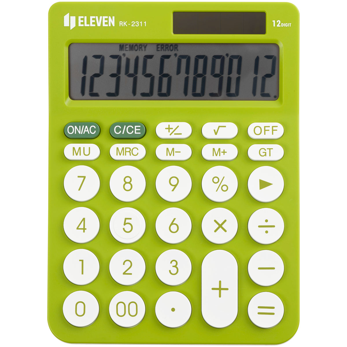 Калькулятор настольный Eleven RK-2311-GN, 12 разрядов, двойное питание, 143*192*26мм, салатовый - фото 2